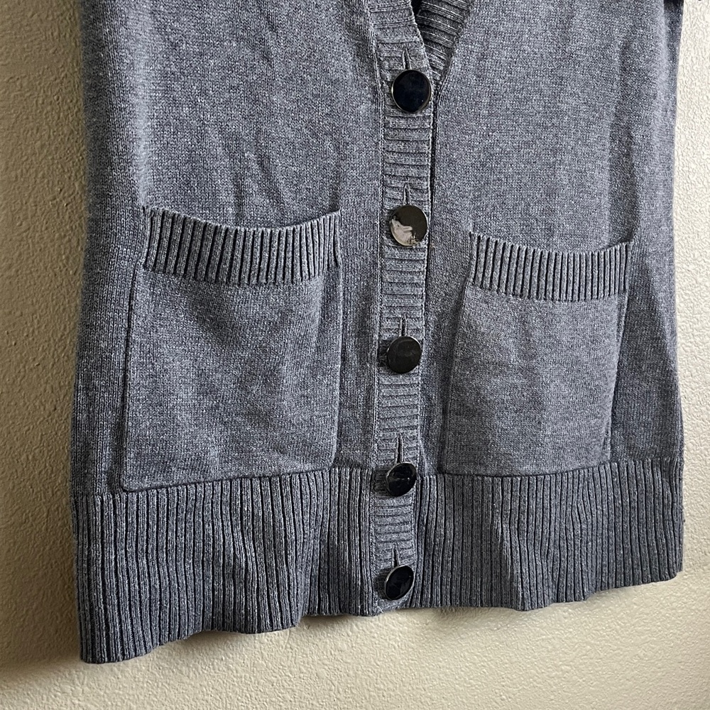 Michael Michael Kors Gray Button-Up Cardigan - image 7